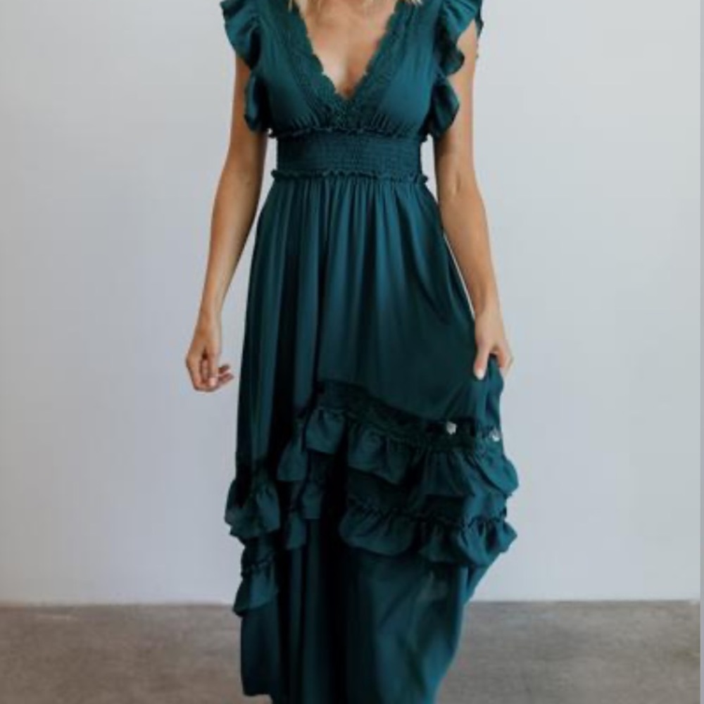 Baltic Born Jasmine Jade Ruffle Maxi Dress